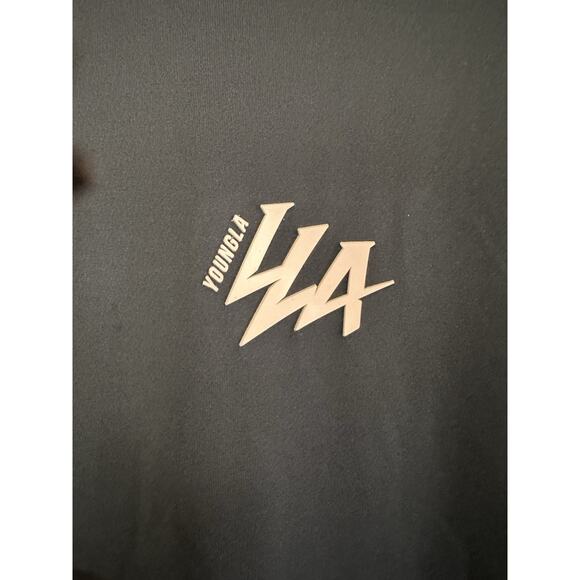 YoungLA Shirt Green Long Sleeve Performance Stretch Crew Neck Lightweight XL - Picture 8 of 9